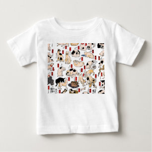 japanska katter Ukiyo-e Funny kattunge T Shirt