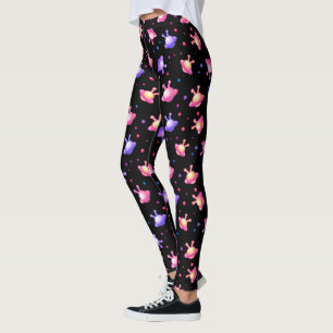 Japanska Kawaii Alien UFO Decora Kei Leggings