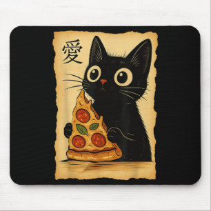 Japanska Kawaii Anime Cat Pizza Aesthetic Cat Eati Musmatta