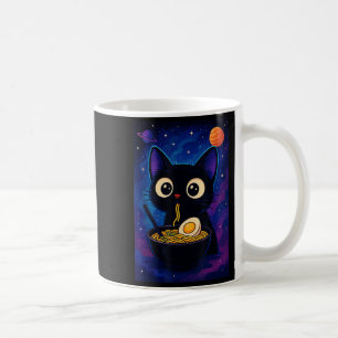 Japanska Kawaii Anime Cat Ramen Graphic Funny Mana Kaffemugg