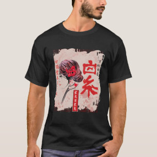 Japanska Kawaii Geisha Girl in Kimono Japan Art VI T Shirt