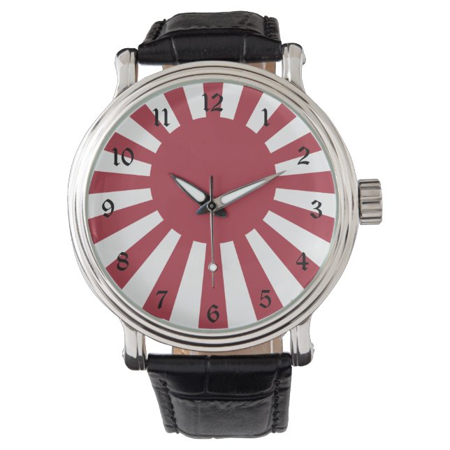 Japanska kejserliga soluppgångsflaggan, Edo till a Armbandsur (Framsida)