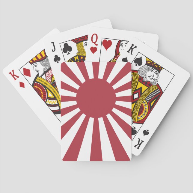 Japanska kejserliga soluppgångsflaggan, Edo till a Casinokort (Baksidan)
