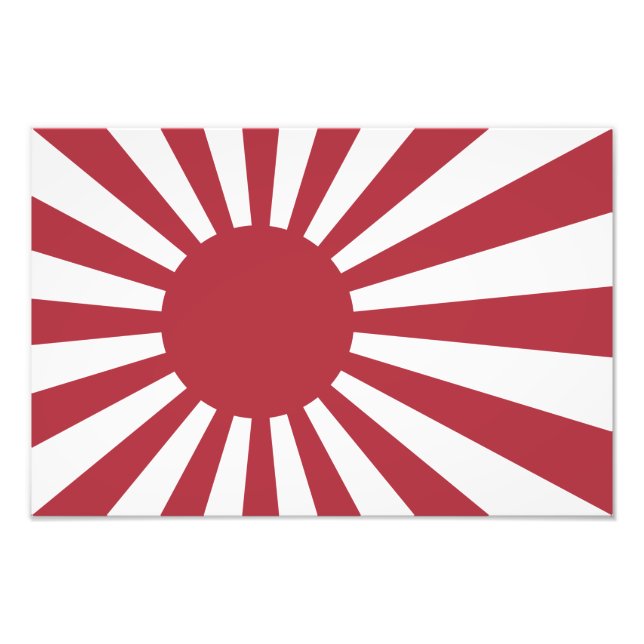 Japanska kejserliga soluppgångsflaggan, Edo till a Fototryck (Framsidan)