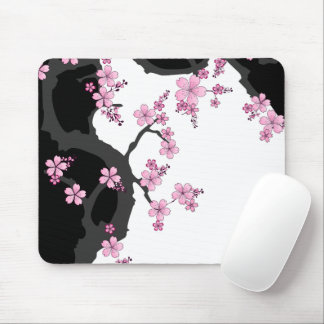 Japanska Kimono Black and White Rosa Sakura Musmatta