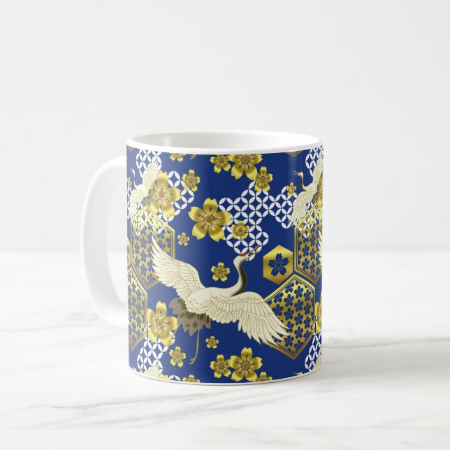 Japanska Kimono mönster mugg (Framsida vänster)