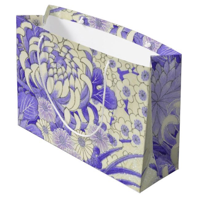 Japanska KIMONO Textile, Chrysanthemum (Baksidan Vinklad)