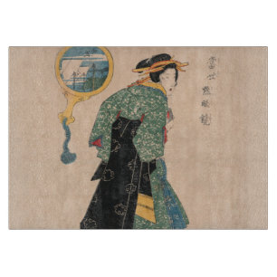 Japanska Kimono Woman Courtesan Artwork