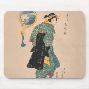 Japanska Kimono Woman Courtesan Artwork Musmatta