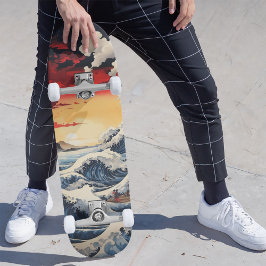 Japanska kloster i Vinkara Mini Skateboard Bräda 18,5 Cm