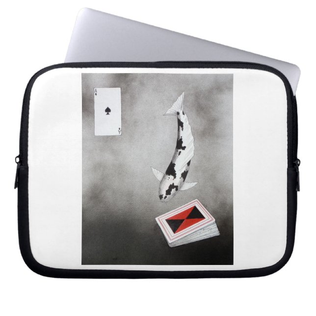Japanska koi Ace of spades Laptop Sleeve (Framsidan)