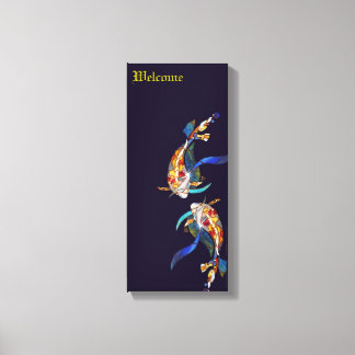 Japanska Koi Bröllop Älskare Kanvastryck