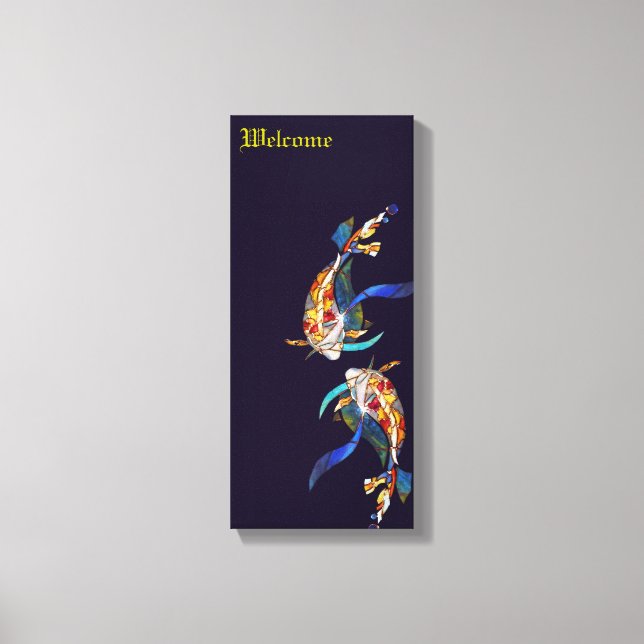 Japanska Koi Bröllop Älskare Kanvastryck (Framsida)