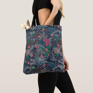 Japanska Koi & Chrysanthemums Tygkasse