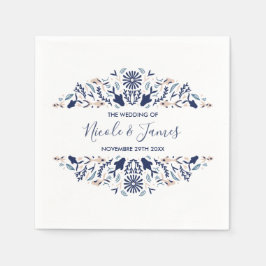 japanska | Koi Fish Lotus Personlig Bröllop Pappersservett