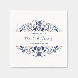 japanska   Koi Fish Lotus Personlig Bröllop Pappersservett