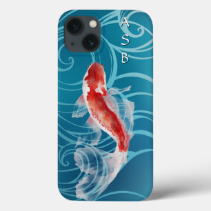 Japanska Koi Fish Oriental Blue Vågar Japan