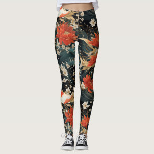 Japanska Koi Fish Seamless Mönster Leggings