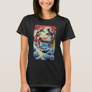 Japanska Koi Fishes Underbara våg av Kanagawa T Shirt
