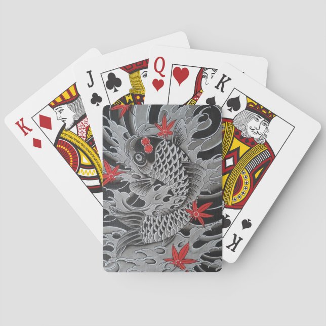 Japanska Koi-fiskar Casinokort (Baksidan)