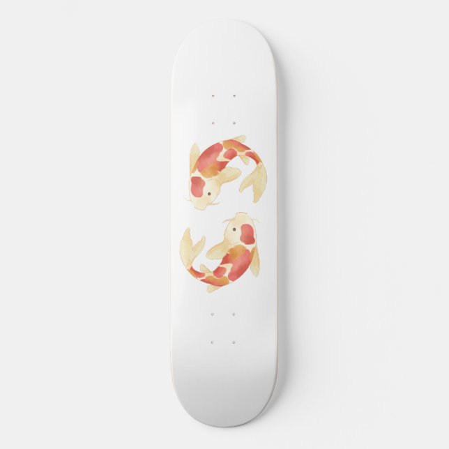 Japanska Koi-fiskar Mini Skateboard Bräda 18,5 Cm (Framsida)