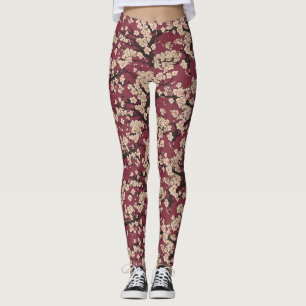 Japanska Koi-fiskar Sakura-mönster  Leggings