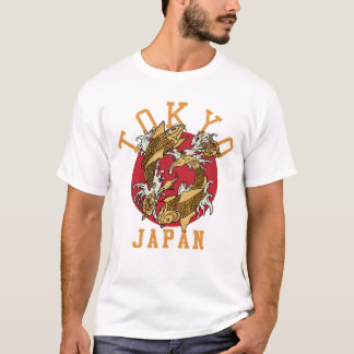 Japanska Koi Fiskar Tokyo T Shirt