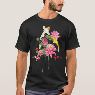 Japanska Koi p Nishikigoi Fish Vatten Lilies Dynor T Shirt