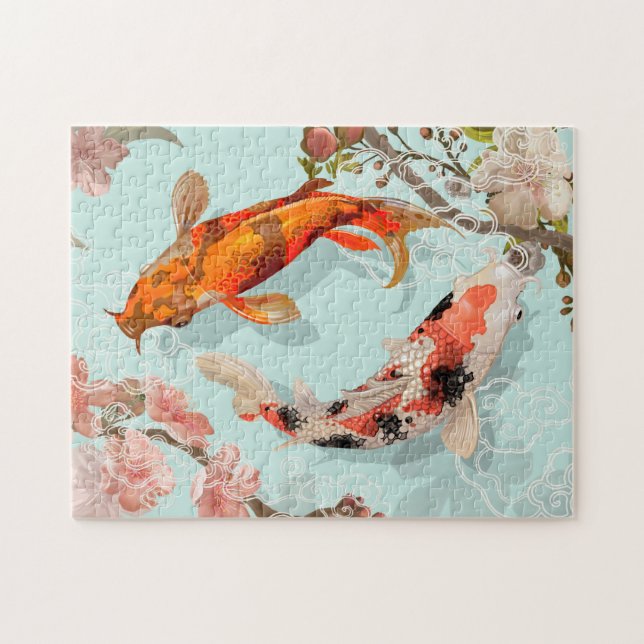 Japanska Koi Pussel (Horisontell)