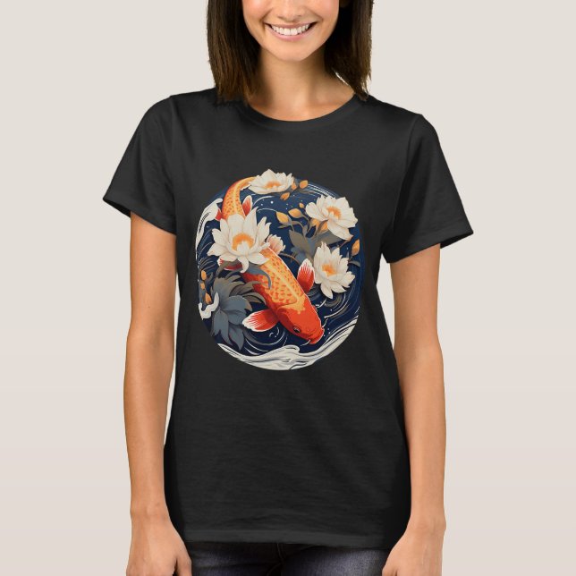 Japanska Koi under Liljorna T Shirt (Framsida)