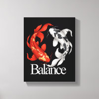 Japanska Koi Yin Yang av Balans Zen-Inspirerad