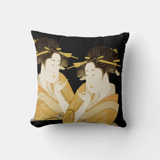 Japanska konstdesign kastkuddar kudde (Framsida)
