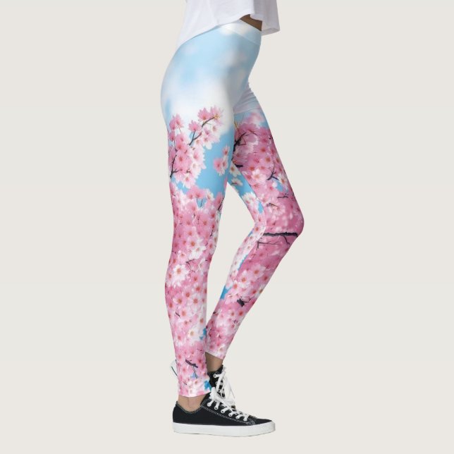 Japanska körsbär blommar Leggings (Höger)