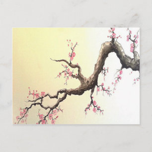 Japanska körsbärblommar vykort