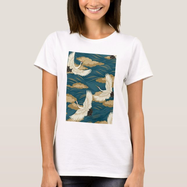 Japanska kranar t-shirt (Framsida)
