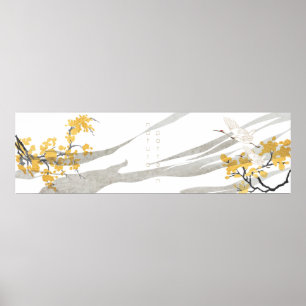 Japanska kranfåglar poster
