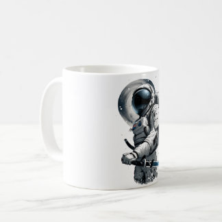 Japanska krigare i Astronaut Kostym Kaffemugg