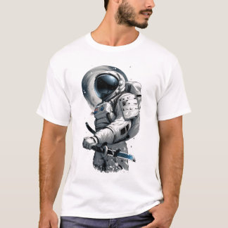 Japanska krigare i Astronaut Kostym T-Shirt