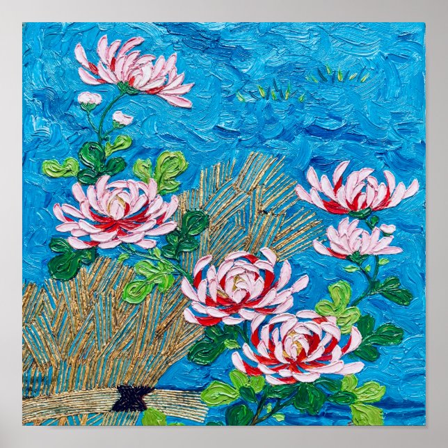 Japanska krysantemum efter Van Gogh Poster (Framsidan)