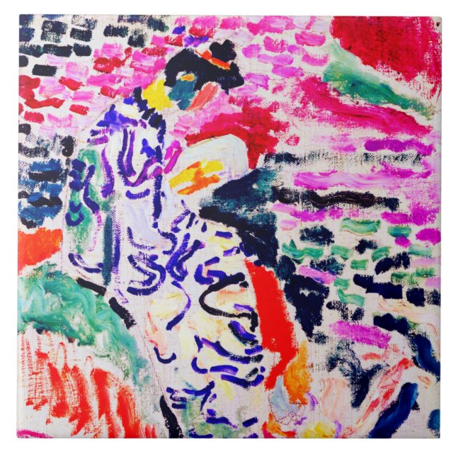 Japanska kvinnan bredvid Vatten, Matisse Kakelplatta (Framsidan)