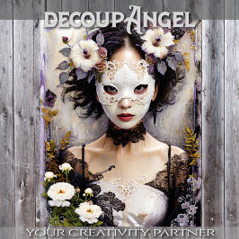 Japanska kvinnor i Blommigt Grace - Decoupage -