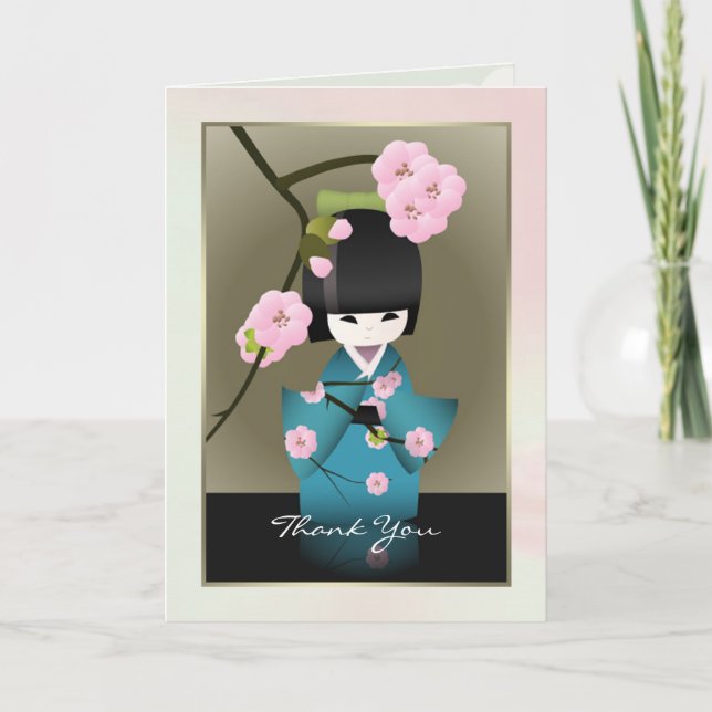 Japanska kvinnor i Kimono och Sakura Tack (Framsida)