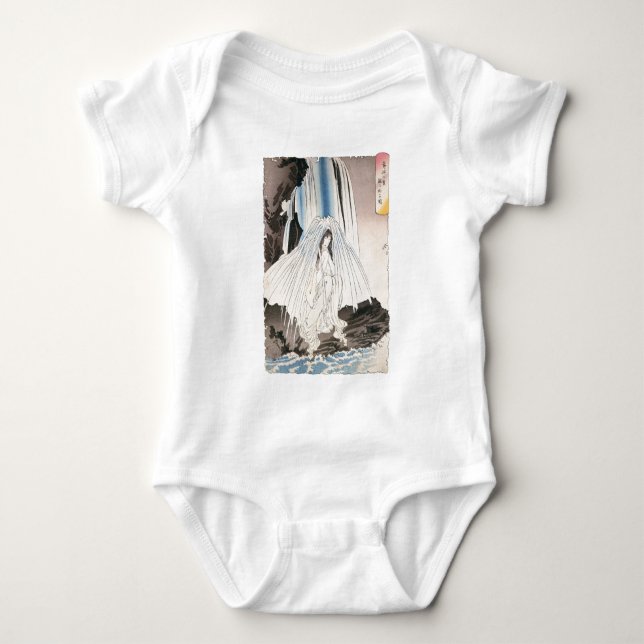 Japanska kvinnor i Waterfall, antika japanska kons Tee (Framsida)
