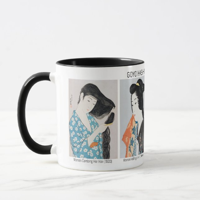 Japanska kvinnor porträtt - Goyō Hashiguchi Mugg (Vänster)