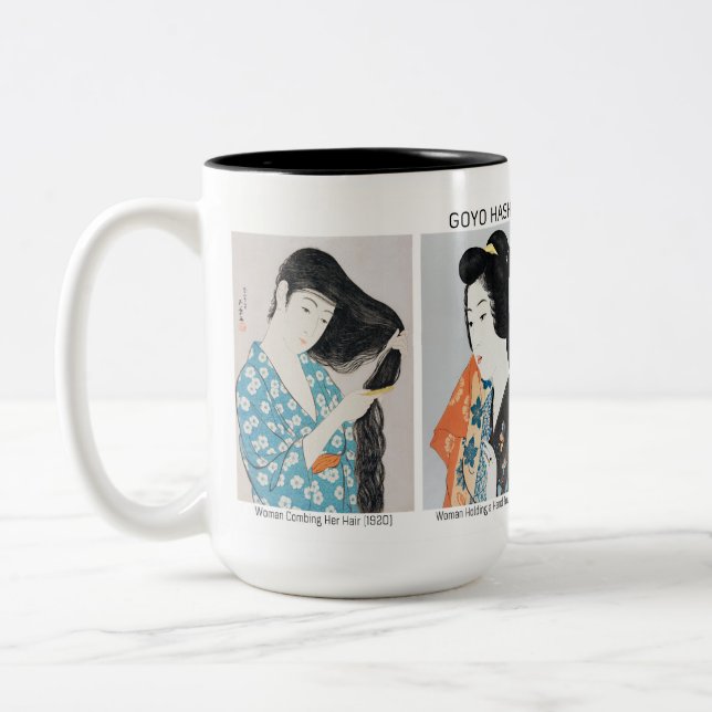Japanska kvinnor porträtt - Goyō Hashiguchi Mugg (Vänster)
