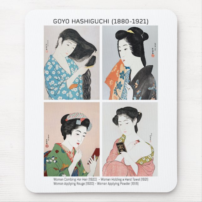 Japanska kvinnor porträtt - Goyō Hashiguchi Musmatta (Framsidan)