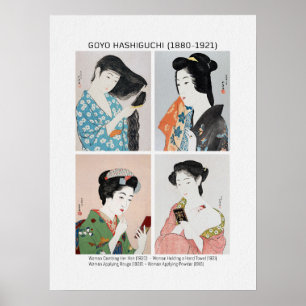 Japanska kvinnor porträtt - Goyō Hashiguchi Poster