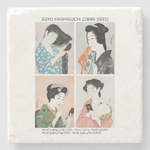Japanska kvinnor porträtt - Goyō Hashiguchi Stenunderlägg
