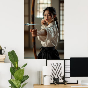 Japanska Kyudo Bågens Väg Poster