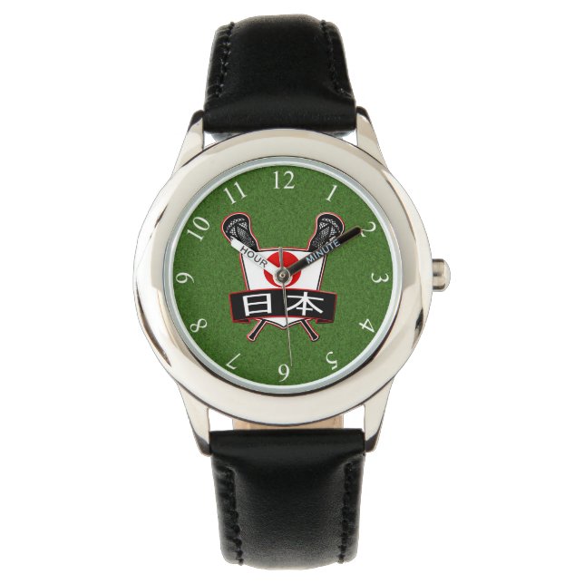 Japanska Lacrosse Logotyp Japan Armbandsur (Framsida)